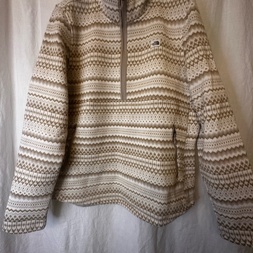 The North Face Tan Patterned Pullover - image 1
